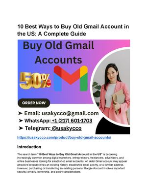 10 Best Ways To Buy Old Gmail Account In The Us A Complete Guide
