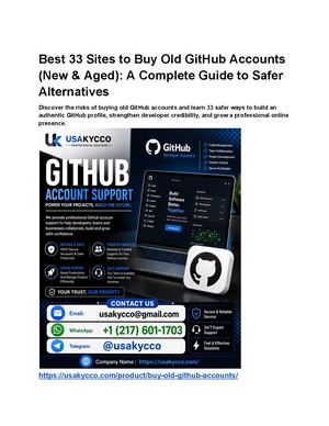 Best 33 Sites To Buy Old GitHub Accounts (New & Aged) A Complete Guide To Safer Alternatives