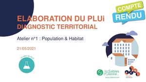 Compte Rendu De L'atelier N°1 - PLUI