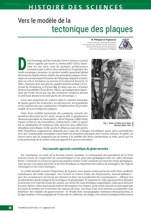 Histoire Des Sciences Vers Le Modèle De La Tectonique Des Plaques