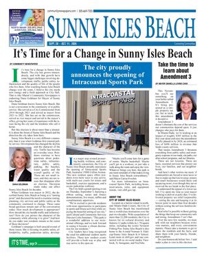 Latest Sunny Isles print edition front page