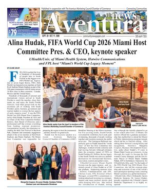 Latest Aventura print edition front page