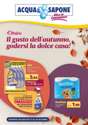 volantino Acqua&Sapone dall'1 al 31 ottobre