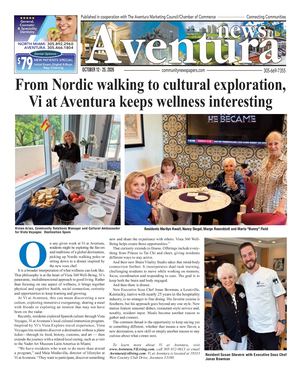 Latest Aventura print edition front page